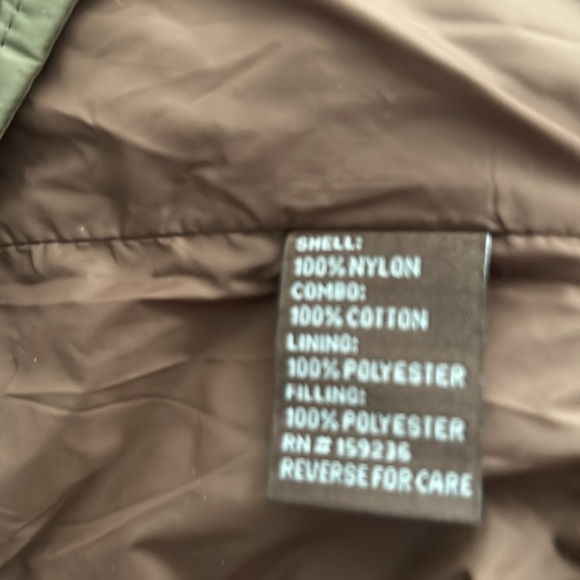 J. McLaughlin OLIVE XL chore Green Quilted chore Barn Jacket NWT corduroy collar - Picture 8 of 9